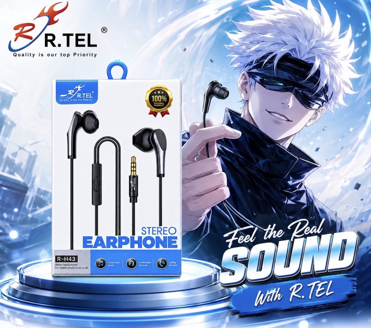R. TEL R-H43 Earphone With Microphone